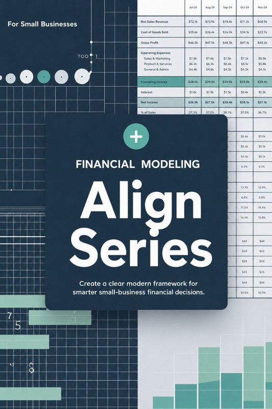 Book cover of 'Align Series: Financial Modeling' with financial charts and graphs on a blue background.