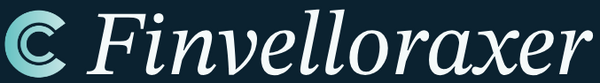 Logo of Finvelloraxer with a stylized 'C' on a dark blue background