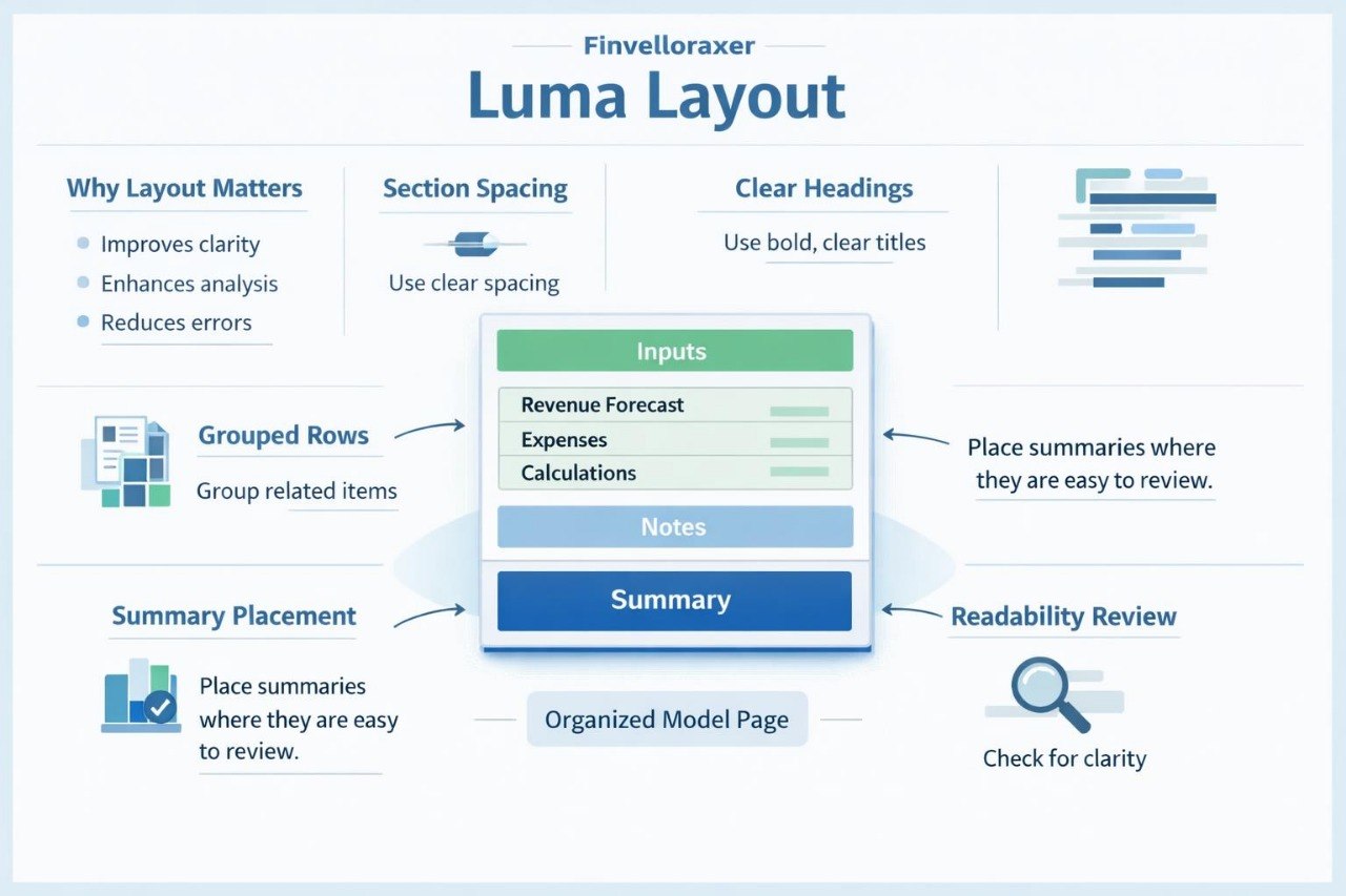 Diagram of Luma Layout with Finvelloraxer branding on a blue background