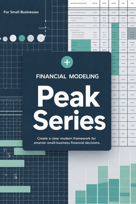 Book cover of 'Peak Series Financial Modeling' with charts and graphs in the background